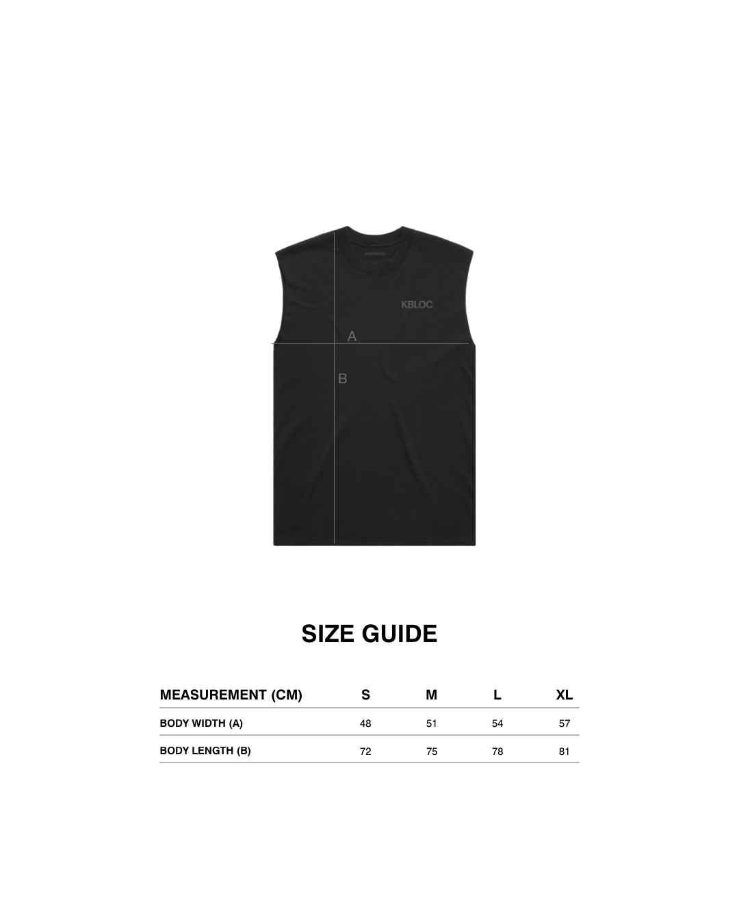 KBLOC Heavy Team Tank (White Print) - Washed Black